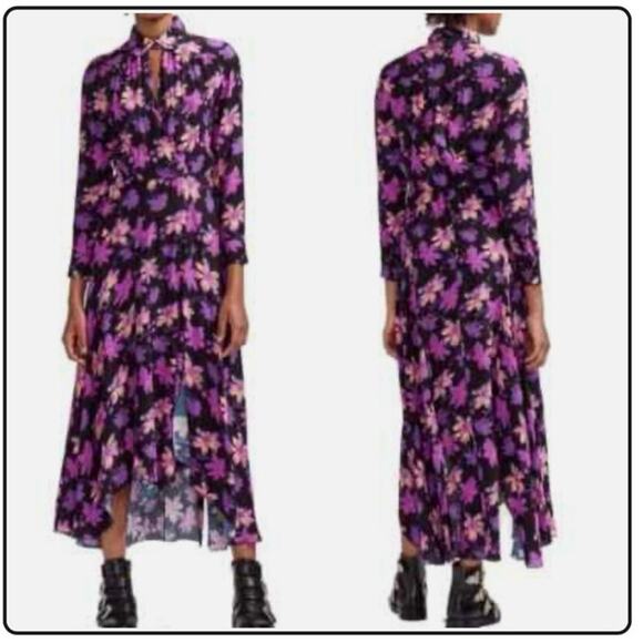 Maje Retunia Floral Maxi Dress Purple size 3 NWT - Picture 8 of 8